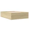 vidaXL Bettgestell Sonoma-Eiche 140x200 cm Holzwerkstoff Produktbild-Vorschau 5