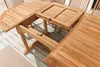 A wooden garden table with an extension mechanism. Produktbild-Vorschau