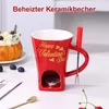 Keramik Schokoladenfondue Tasse – Schokoladenfondue Becher, Produktbild-Vorschau 2