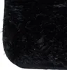 A close-up view of a black, fluffy bath mat. Produktbild-Vorschau
