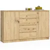 Kommode AKORD K160 Eiche Artisan 160 cm 2 Türen 4 Produktbild-Vorschau 1