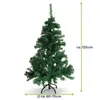 A green artificial Christmas tree on a white background with measurement indicators. Produktbild-Vorschau