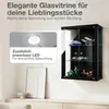K-Möbel Hängevitrine Glas in Schwarz (80x60x25 cm) mit 2 Produktbild-Vorschau 5