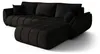Canapé d’angle SYDNEY PREMIUM droit noir velours Monolith Voir les images du produit 2