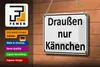 Blechschild Spruch 18x12cm Draußen nur Kännchen Produktbild-Vorschau 3