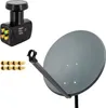PremiumX SAT Anlage 80cm Satellitenschüssel Quad LNB 8x Produktbild-Vorschau 1