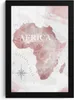 MuchoWow® MuchoWow® Gerahmtes Poster Karte - Afrika - Produktbild-Vorschau 1