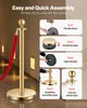 SucceBuy Goldene Personenleitsystem Delstahl Absperrpfosten Produktbild-Vorschau 4