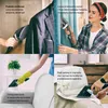 Collage of a garment steamer being used on clothing and curtains. Podgląd zdjęcia produktu