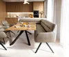 DELIFE Esszimmerbank Taya-Flex 285x190 cm Mikrofaser Beige Produktbild-Vorschau 2