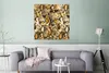 MuchoWow® Poster Tiermuster - Gold - Schlange 75x75 cm - Produktbild-Vorschau 5