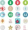 24 Adventskalender Zahlen Aufkleber Aquarell - rund 4 cm Ø Produktbild-Vorschau 6
