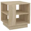A product shot of a wooden side table with shelves. Náhled obrázku produktu