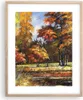 Gerahmtes Poster - Rahmen in heller Eiche - Park Herbst Produktbild-Vorschau 1