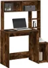 A wooden desk with shelves and a laptop on it, against a white background. Náhled obrázku produktu
