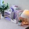 OKWISH Organizér na dokumenty A4, čtyřpatrová police na Náhled obrázku produktu 8