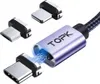 Magnetický kabel 3v1 USB na USB C Lightning micro USB TOPK Náhled obrázku produktu 1