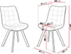 Set 2x čalouněná kuchyňská židle RAMELTON - šedý Náhled obrázku produktu 9