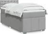 vidaXL Boxspringbett mit Matratze Hellgrau 90x200 cm Stoff Produktbild-Vorschau 2