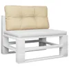 vidaXL Cuscino Pallet Beige 80x40x12 cm Tessuto Anteprima dell’immagine prodotto 3