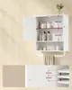 VASAGLE Wandschrank mit Türen, Handtuchhalter und offenem Produktbild-Vorschau 5