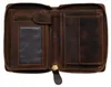 GREENBURRY portafoglio Vintage Zip Around Wallet Brown Anteprima dell’immagine prodotto 2
