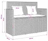 vidaXL Panca da giardino con cuscini in polirattan grigio Anteprima dell’immagine prodotto 8