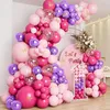 Ghirlanda di palloncini farfalle rosa viola 1° compleanno Anteprima dell’immagine prodotto 4