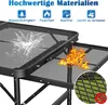 TRMLBE Skladací kempingový stôl 120x60x55 cm Skladací Náhľad obrázku produktu 3