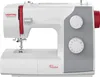 A white and gray sewing machine with red accents, shown from a front-side angle. Náhľad obrázku produktu
