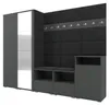 Garderobe NELA VIII 250 cm Modulare Flurmöbel Graphit mit Produktbild-Vorschau 1