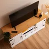 Lowboard TEQUILA 140 cm, Weiß/Braun - TV Schrank aus Kiefer Produktbild-Vorschau 4