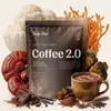 Beutel 'Tasty Dose Coffee 2.0' mit Kakao- und Vanillegeschmack, der seine funktionellen Pilze, Adaptogene und Kollagen hervorhebt Produktbild-Vorschau