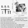 A rotary table for milling machines with its accessories and a detailed specification table. Produktbild-Vorschau