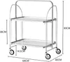 carrello da portata a 2 livelli in acciaio inox 68×40×80 cm Anteprima dell’immagine prodotto 5