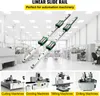 A collage of images showing linear slide rails and various industrial machinery. Produktbild-Vorschau