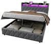 okwish Lit double 160x200 avec éclairage LED, prise Voir les images du produit 9