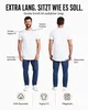 Mivaro Herren T-Shirt extra lang Weiß XXL - Longshirt aus Produktbild-Vorschau 2