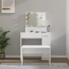 súprava toaletného stolíka vidaXL s LED bielym dreveným Náhľad obrázku produktu 2