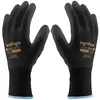 A pair of black work gloves shown from a top-down perspective against a white background. Produktbild-Vorschau