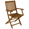 A wooden folding chair is shown against a white background. Produktbild-Vorschau