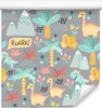 10m VLIES TAPETE Rolle Kinderzimmer Dinosaurier Blumen Produktbild-Vorschau 1
