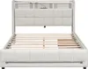 A beige upholstered bed frame with a slatted mattress support is shown against a white background. Náhľad obrázku produktu