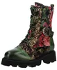 Laura Vita Damen Stiefelette Leder Floralaufdruck Produktbild-Vorschau 7