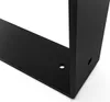 A close-up view of a black metal shelf bracket. Produktbild-Vorschau