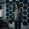 Relaxdays Akustikplatten, 36 Stück, selbstklebend, Hexagon, Produktbild-Vorschau 2