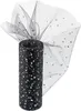 Tüll 15cm mit Glitzer Punkten, 9 Meter, Farbauswahl:schwarz Produktbild-Vorschau 1