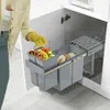 JOIEYOU Vstavaný odpadkový kôš kuchynský 2 priehradky Náhľad obrázku produktu 3