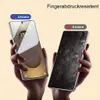 Two hands hold smartphones side-by-side to compare their screens. One screen is clean and bright, while the other is smudged with fingerprints. Produktbild-Vorschau