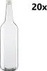 Schnapsflasche 1000 ml klar/transparent 20 Stück INKLUSIVE Produktbild-Vorschau 1